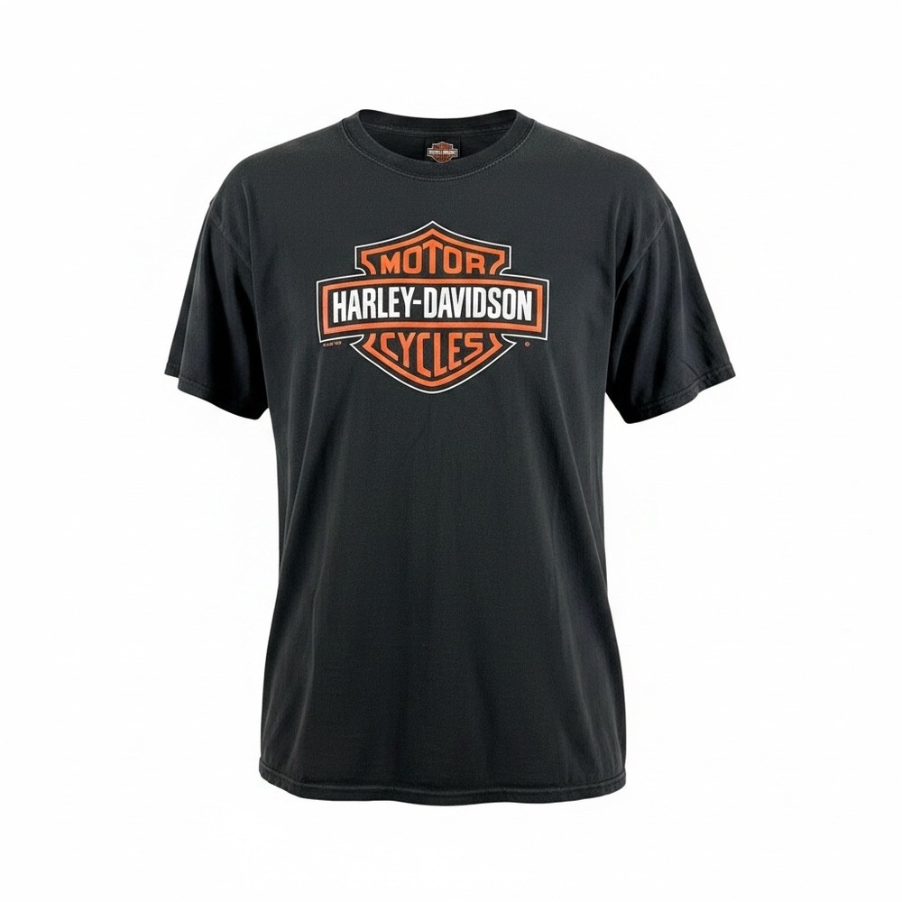 Harley-Davidson T-Shirt Men Large Black Excellent Eagle Graphic Sedalia MO